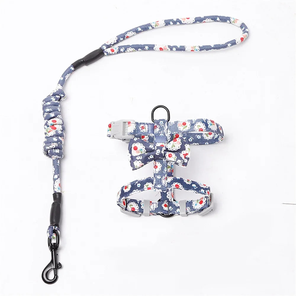 Japanese Style Pet Harness and Leash Adjustable Puppy Dog Cat Harnesses gatos Productos para mascotas Sphynx Kitten Accessories
