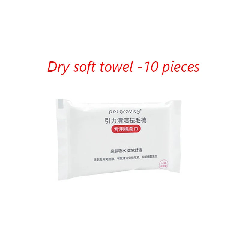Clean Cat Dog Hair Removal Comb with Wipes Upgraded Pet Brush Katten Accessories Gatos Productos para mascotas Grooming Supplies