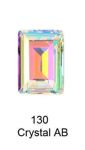 Pointback Fancy Stone Rectangle Crystal Rhinestones Decorations Nails Art AB Rhinestone For Clothes Needlework Nails DIY 3006