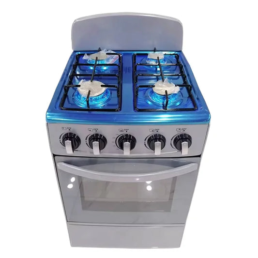 4 Burner Gas Stove with Oven Stainless Steel Outdoor & RV Use Class Energy Efficiency Freestanding Commercial Kitchen Appliance