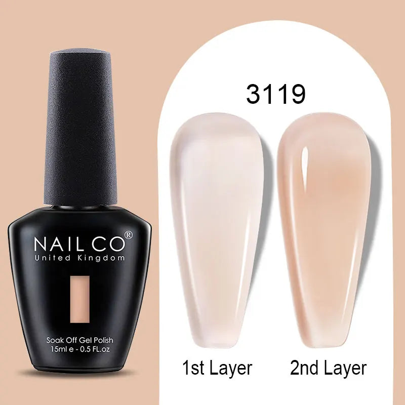 NailCO 15ml Gel Nail Polish Hema TPO Free Nail Art Translucent Vernis Semi Permanent UV Gel Manicure Gel Polish Nail Productos
