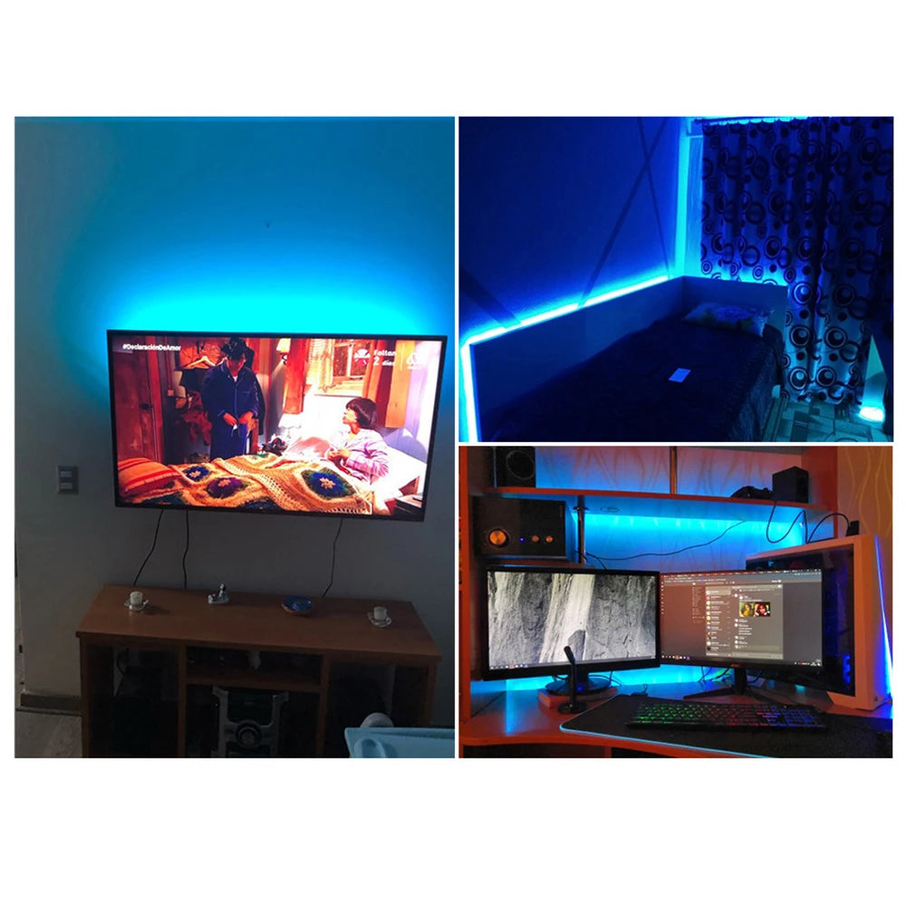 5V USB Led Strip Lights Wedding Ramadan Decoration 2023 Bedroom Closet Room Lighting Home Decor Camping TV Wall Lamps Neon Light