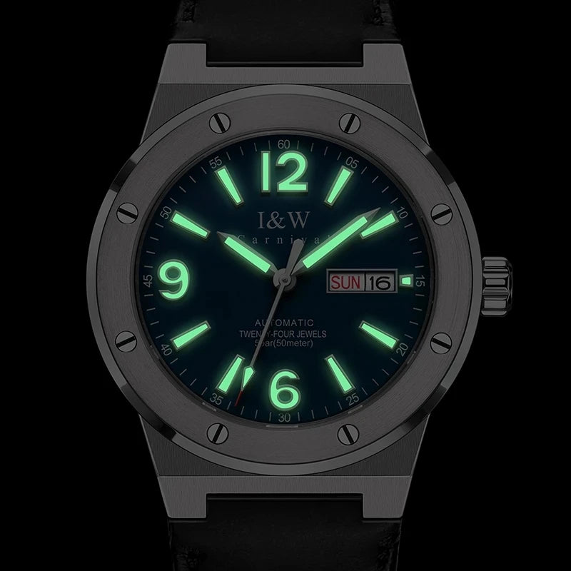 Relogio Masculino 2025 CARNIVAL Mechanical Watch For Men Brand Luxury Automatic Business Wrist Watch 50M Waterproof Reloj Hombre