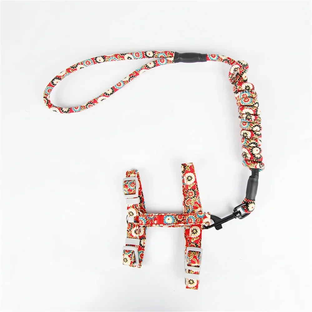 Japanese Style Pet Harness and Leash Adjustable Puppy Dog Cat Harnesses gatos Productos para mascotas Sphynx Kitten Accessories