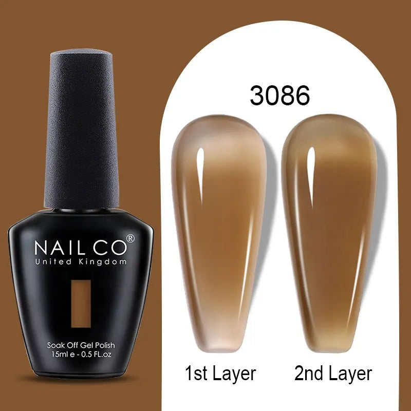 NailCO 15ml Gel Nail Polish Hema TPO Free Nail Art Translucent Vernis Semi Permanent UV Gel Manicure Gel Polish Nail Productos