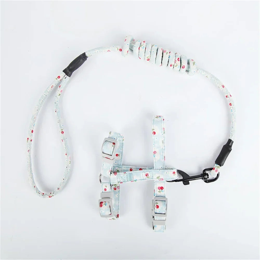 Japanese Style Pet Harness and Leash Adjustable Puppy Dog Cat Harnesses gatos Productos para mascotas Sphynx Kitten Accessories