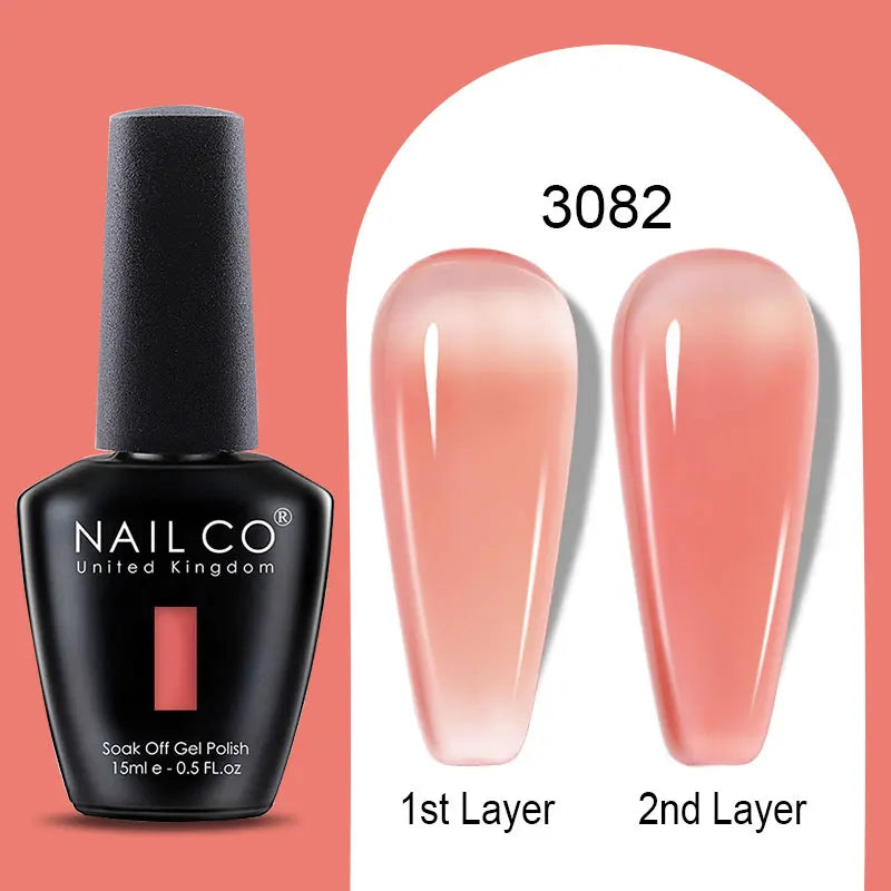 NailCO 15ml Gel Nail Polish Hema TPO Free Nail Art Translucent Vernis Semi Permanent UV Gel Manicure Gel Polish Nail Productos