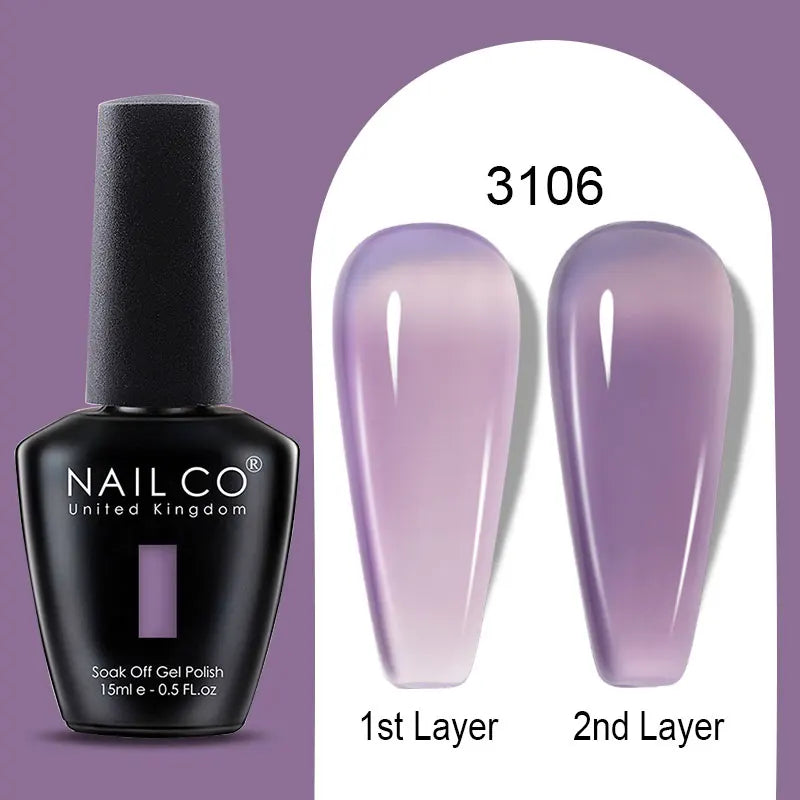 NailCO 15ml Gel Nail Polish Hema TPO Free Nail Art Translucent Vernis Semi Permanent UV Gel Manicure Gel Polish Nail Productos