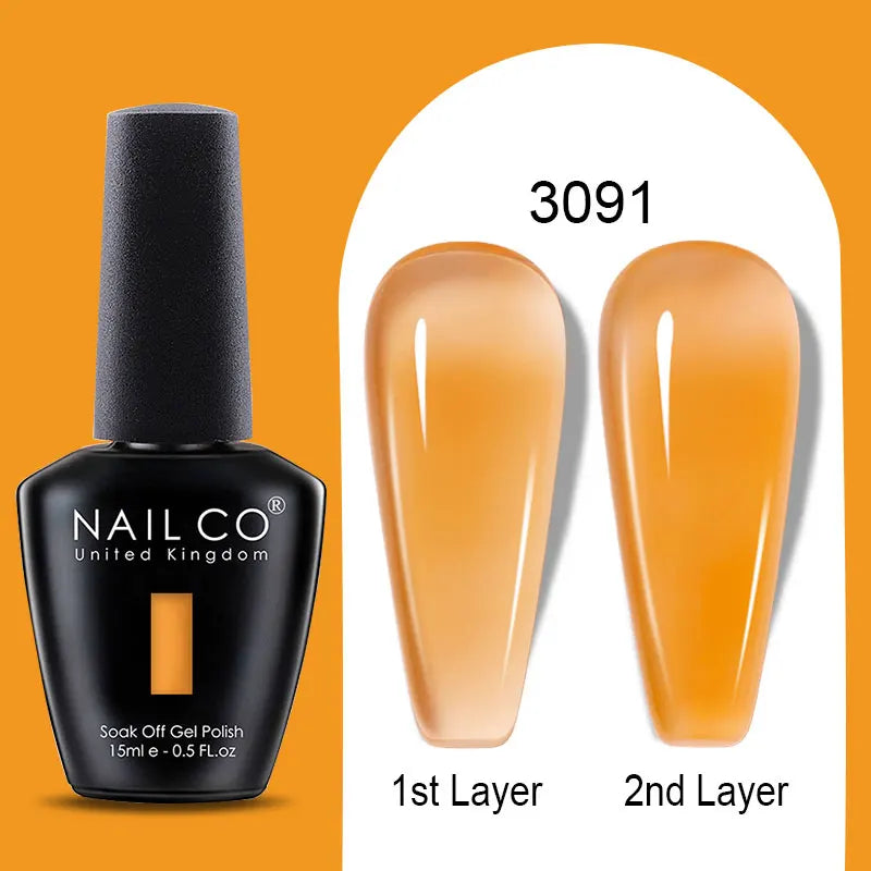 NailCO 15ml Gel Nail Polish Hema TPO Free Nail Art Translucent Vernis Semi Permanent UV Gel Manicure Gel Polish Nail Productos