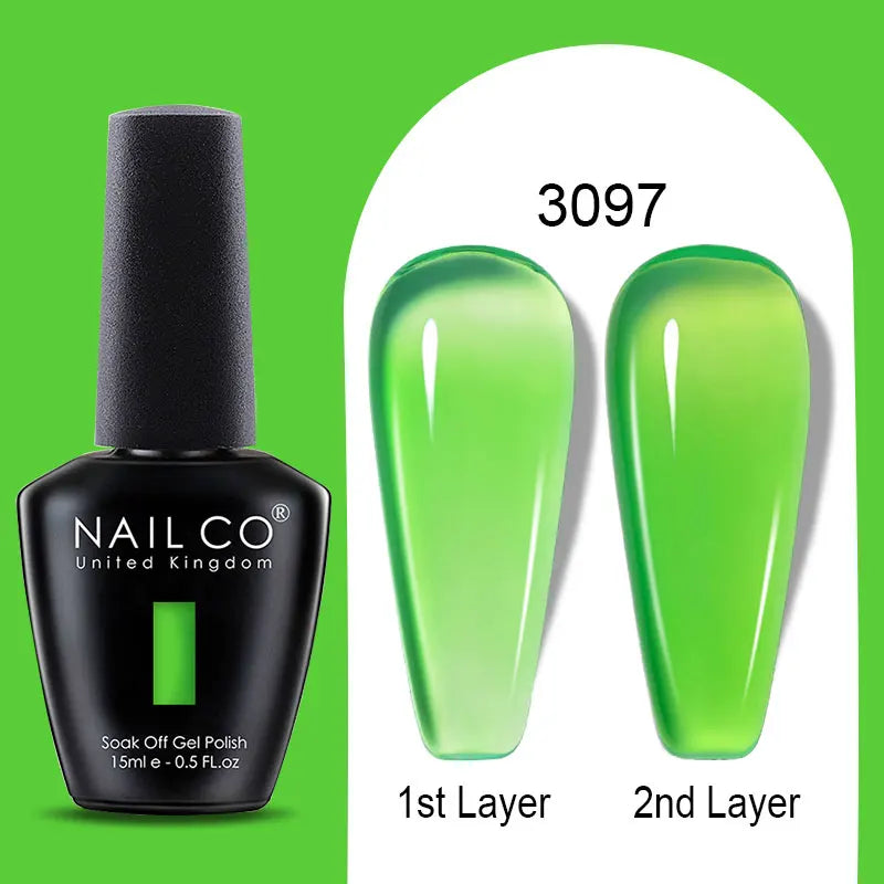 NailCO 15ml Gel Nail Polish Hema TPO Free Nail Art Translucent Vernis Semi Permanent UV Gel Manicure Gel Polish Nail Productos