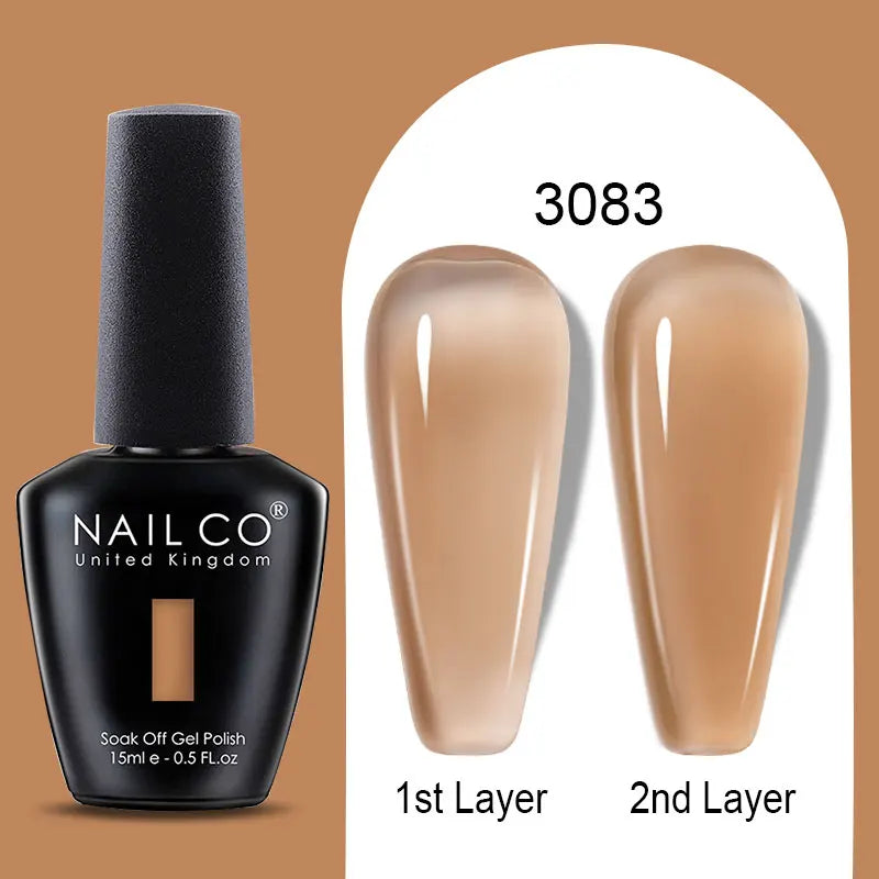 NailCO 15ml Gel Nail Polish Hema TPO Free Nail Art Translucent Vernis Semi Permanent UV Gel Manicure Gel Polish Nail Productos