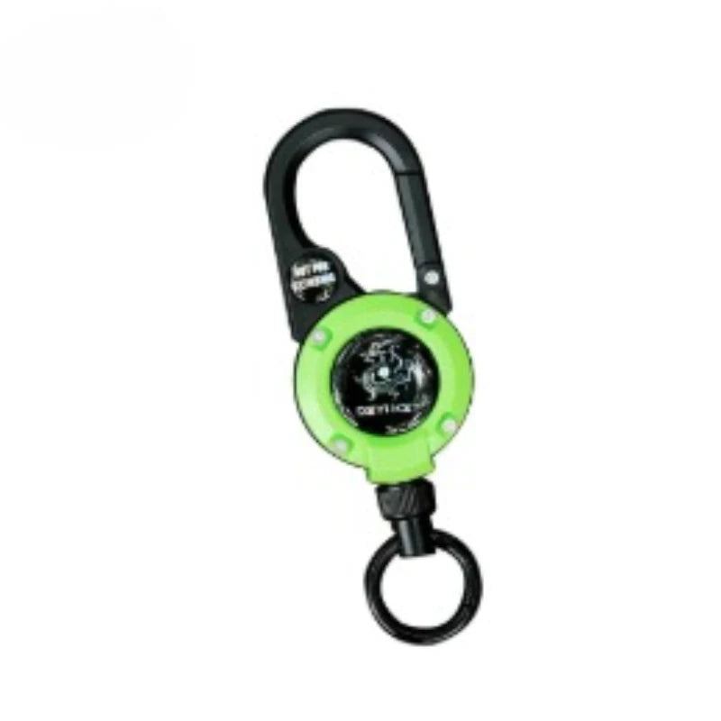 Outdoor Compass Telescopic Steel Wire Anti-loss Backpack Keychain
