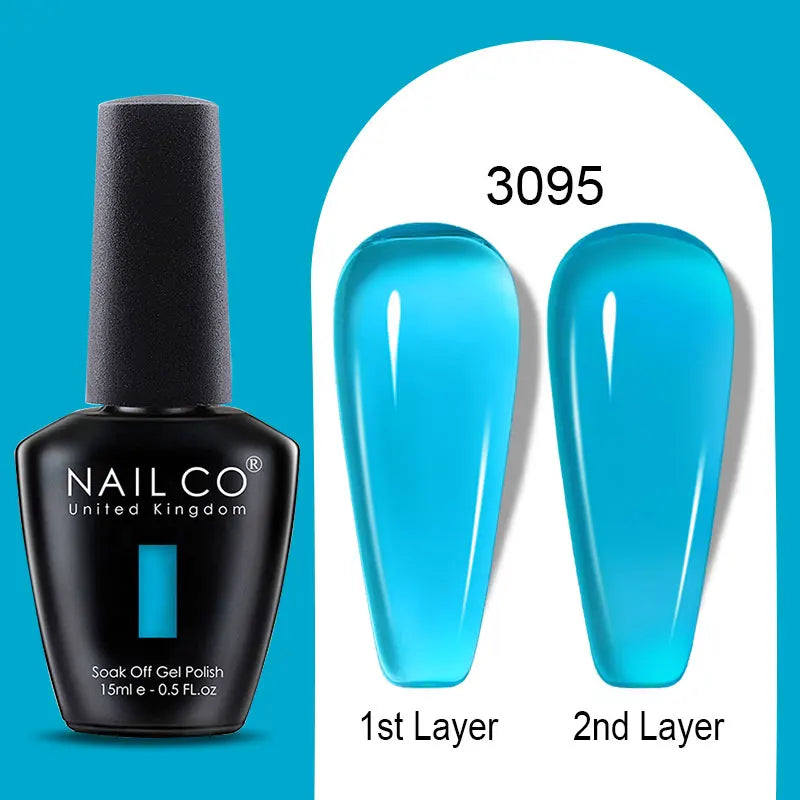NailCO 15ml Gel Nail Polish Hema TPO Free Nail Art Translucent Vernis Semi Permanent UV Gel Manicure Gel Polish Nail Productos