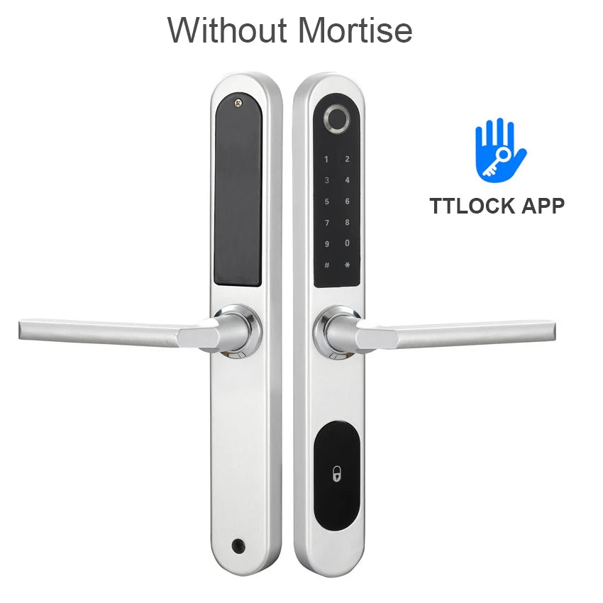 TTlock Bluetooth Smart Lock Keyless fechadura digital Fingerprint Password Door Lock on Slim Door