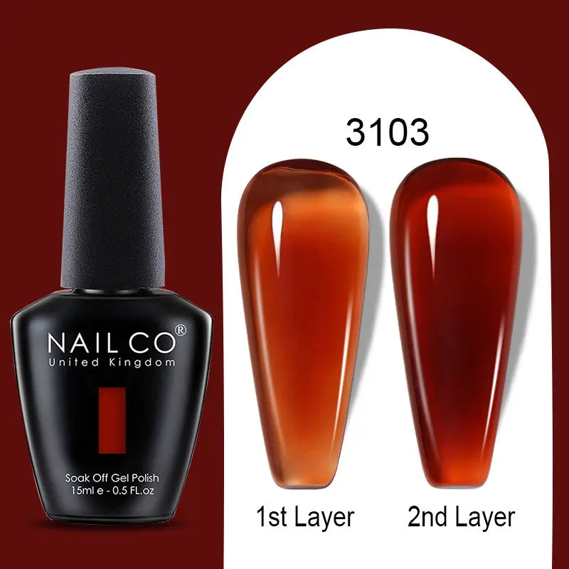 NailCO 15ml Gel Nail Polish Hema TPO Free Nail Art Translucent Vernis Semi Permanent UV Gel Manicure Gel Polish Nail Productos