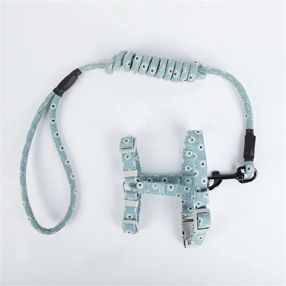 Japanese Style Pet Harness and Leash Adjustable Puppy Dog Cat Harnesses gatos Productos para mascotas Sphynx Kitten Accessories