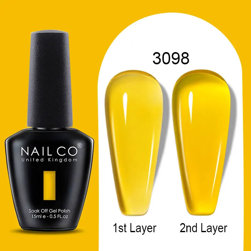 NailCO 15ml Gel Nail Polish Hema TPO Free Nail Art Translucent Vernis Semi Permanent UV Gel Manicure Gel Polish Nail Productos