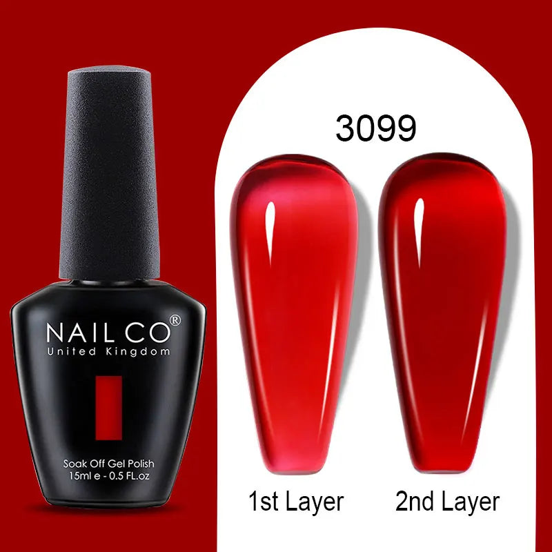 NailCO 15ml Gel Nail Polish Hema TPO Free Nail Art Translucent Vernis Semi Permanent UV Gel Manicure Gel Polish Nail Productos