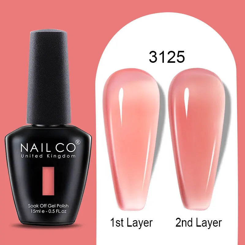 NailCO 15ml Gel Nail Polish Hema TPO Free Nail Art Translucent Vernis Semi Permanent UV Gel Manicure Gel Polish Nail Productos