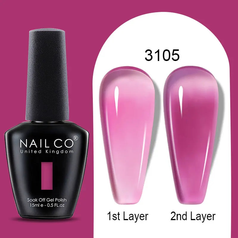NailCO 15ml Gel Nail Polish Hema TPO Free Nail Art Translucent Vernis Semi Permanent UV Gel Manicure Gel Polish Nail Productos