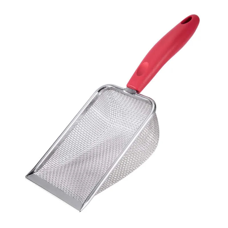 Cat Litter Scooper Stainless Steel Fine Hole Sand Leakage Shovel Funnel Filter Sieve Cat Litter Tray Cleaning Tools Pet Supplies