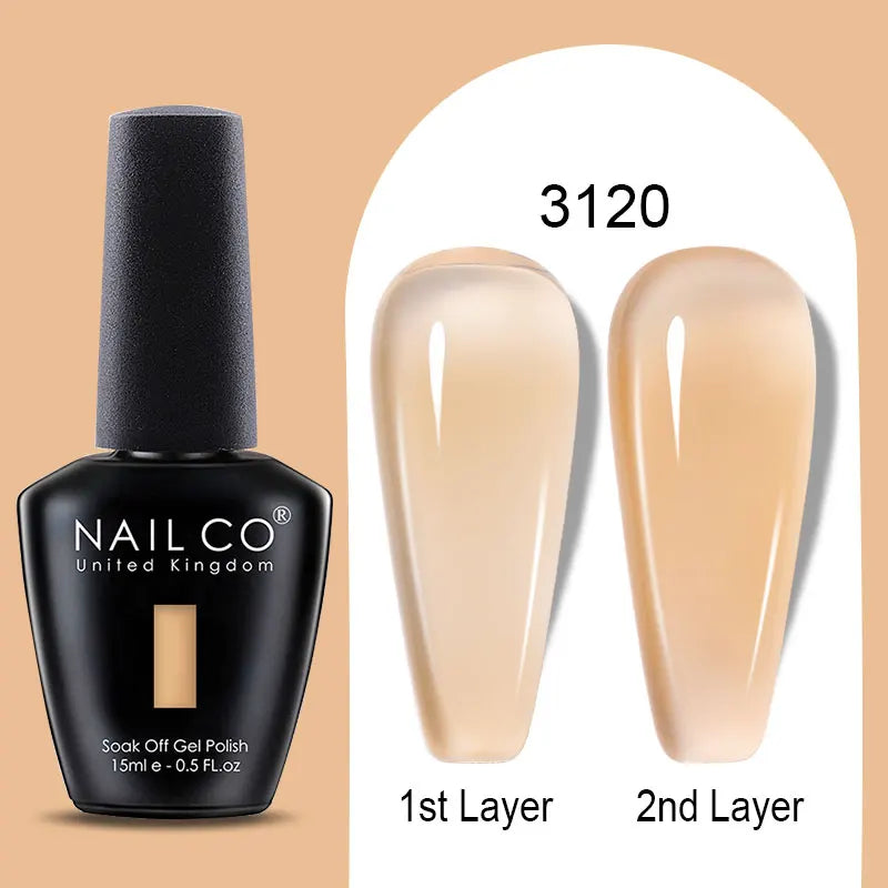 NailCO 15ml Gel Nail Polish Hema TPO Free Nail Art Translucent Vernis Semi Permanent UV Gel Manicure Gel Polish Nail Productos
