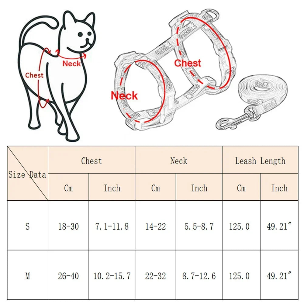Japanese Style Pet Harness and Leash Adjustable Puppy Dog Cat Harnesses gatos Productos para mascotas Sphynx Kitten Accessories