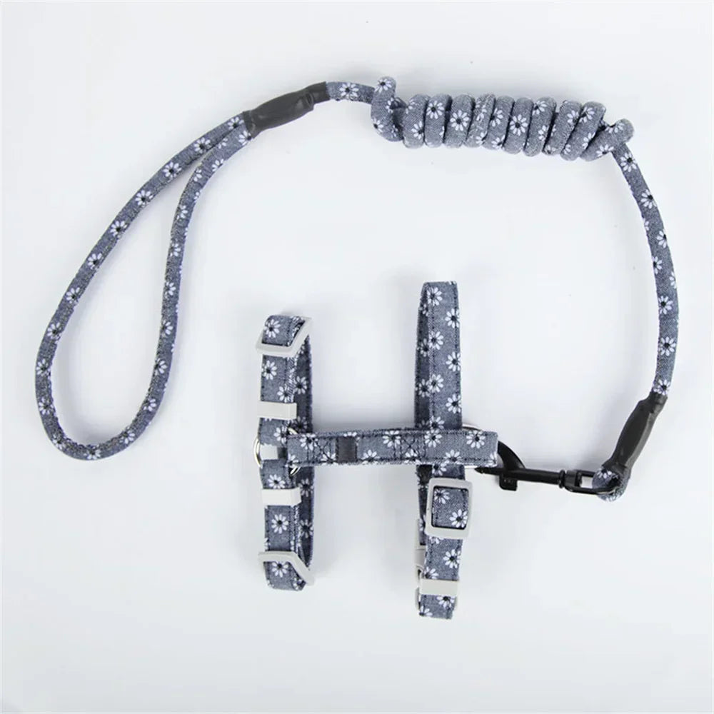 Japanese Style Pet Harness and Leash Adjustable Puppy Dog Cat Harnesses gatos Productos para mascotas Sphynx Kitten Accessories