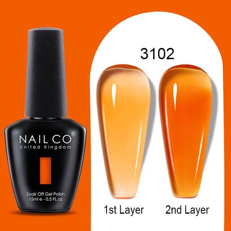 NailCO 15ml Gel Nail Polish Hema TPO Free Nail Art Translucent Vernis Semi Permanent UV Gel Manicure Gel Polish Nail Productos