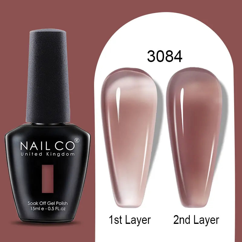 NailCO 15ml Gel Nail Polish Hema TPO Free Nail Art Translucent Vernis Semi Permanent UV Gel Manicure Gel Polish Nail Productos