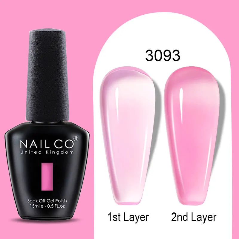 NailCO 15ml Gel Nail Polish Hema TPO Free Nail Art Translucent Vernis Semi Permanent UV Gel Manicure Gel Polish Nail Productos
