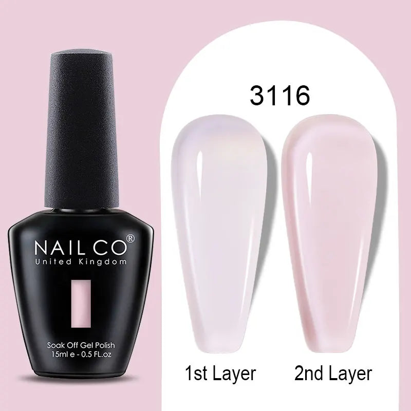 NailCO 15ml Gel Nail Polish Hema TPO Free Nail Art Translucent Vernis Semi Permanent UV Gel Manicure Gel Polish Nail Productos