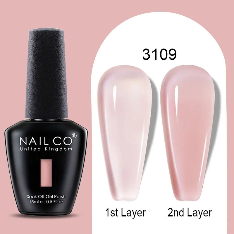 NailCO 15ml Gel Nail Polish Hema TPO Free Nail Art Translucent Vernis Semi Permanent UV Gel Manicure Gel Polish Nail Productos