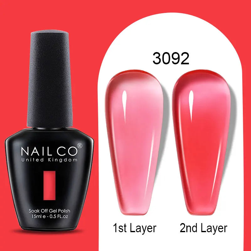 NailCO 15ml Gel Nail Polish Hema TPO Free Nail Art Translucent Vernis Semi Permanent UV Gel Manicure Gel Polish Nail Productos