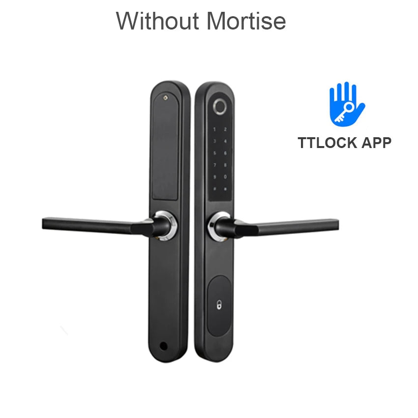 TTlock Bluetooth Smart Lock Keyless fechadura digital Fingerprint Password Door Lock on Slim Door