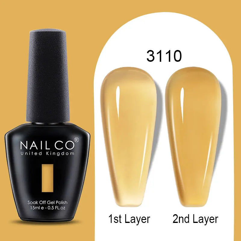 NailCO 15ml Gel Nail Polish Hema TPO Free Nail Art Translucent Vernis Semi Permanent UV Gel Manicure Gel Polish Nail Productos