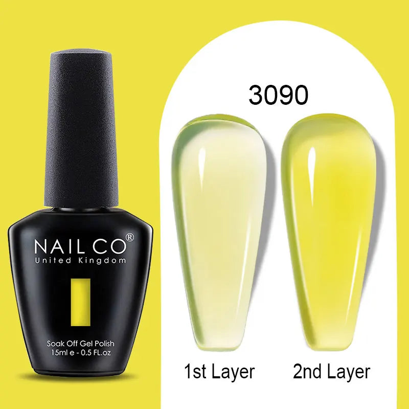NailCO 15ml Gel Nail Polish Hema TPO Free Nail Art Translucent Vernis Semi Permanent UV Gel Manicure Gel Polish Nail Productos