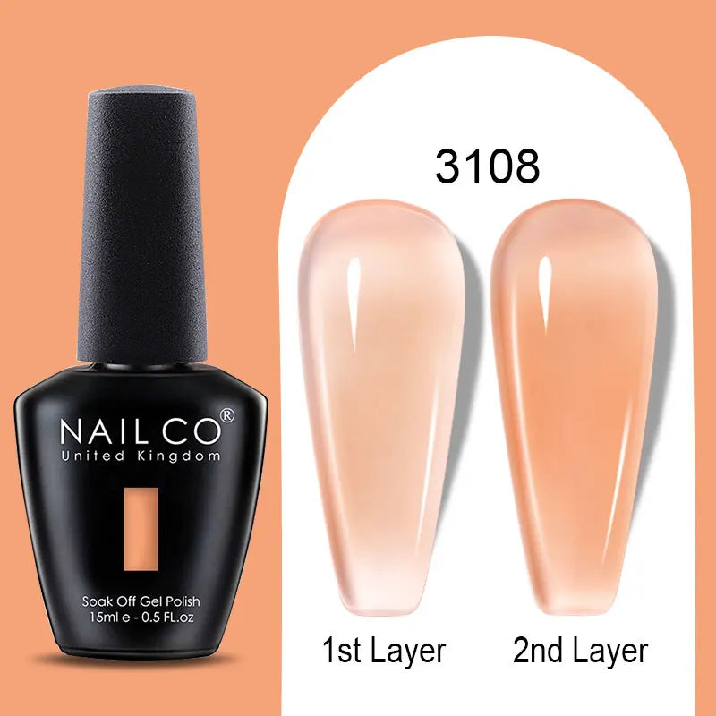 NailCO 15ml Gel Nail Polish Hema TPO Free Nail Art Translucent Vernis Semi Permanent UV Gel Manicure Gel Polish Nail Productos