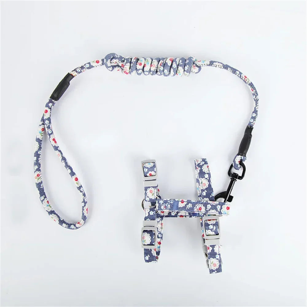 Japanese Style Pet Harness and Leash Adjustable Puppy Dog Cat Harnesses gatos Productos para mascotas Sphynx Kitten Accessories