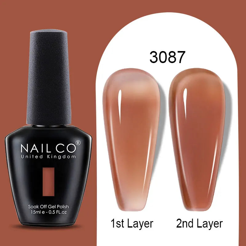 NailCO 15ml Gel Nail Polish Hema TPO Free Nail Art Translucent Vernis Semi Permanent UV Gel Manicure Gel Polish Nail Productos