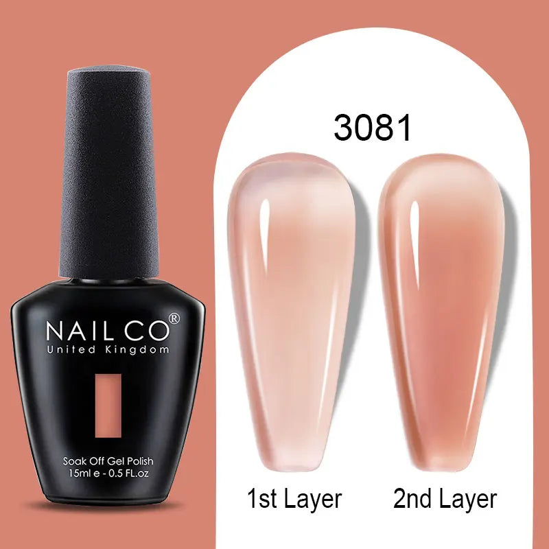 NailCO 15ml Gel Nail Polish Hema TPO Free Nail Art Translucent Vernis Semi Permanent UV Gel Manicure Gel Polish Nail Productos