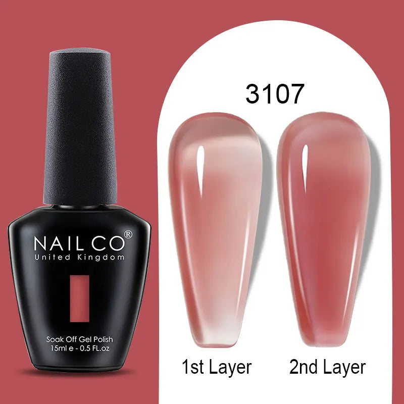 NailCO 15ml Gel Nail Polish Hema TPO Free Nail Art Translucent Vernis Semi Permanent UV Gel Manicure Gel Polish Nail Productos